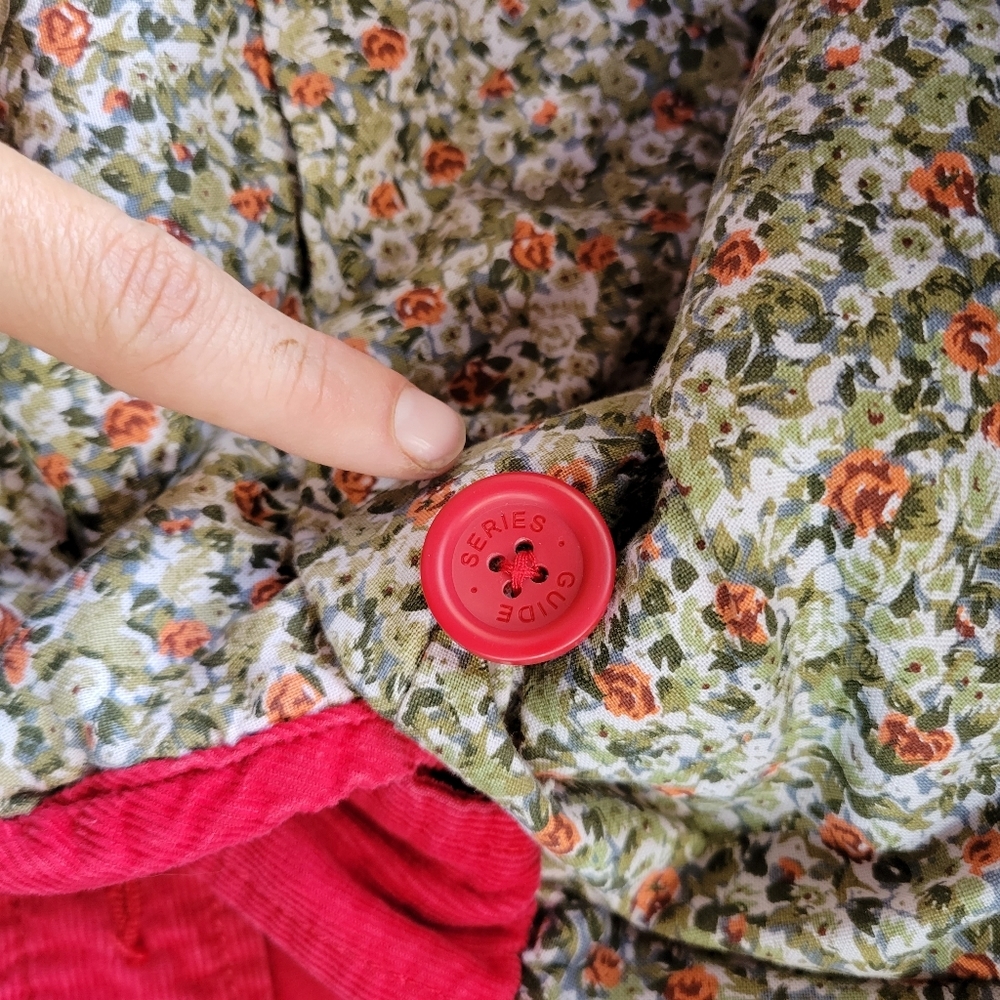 Guide Series Jacket Red Button Up Missing Button … - image 4